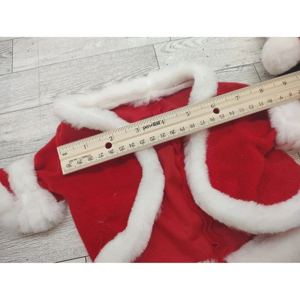 Doll Santa Costume Set • Christmas Holiday Outfit‎ • Red White Festive Clothes - Picture 6 of 9
